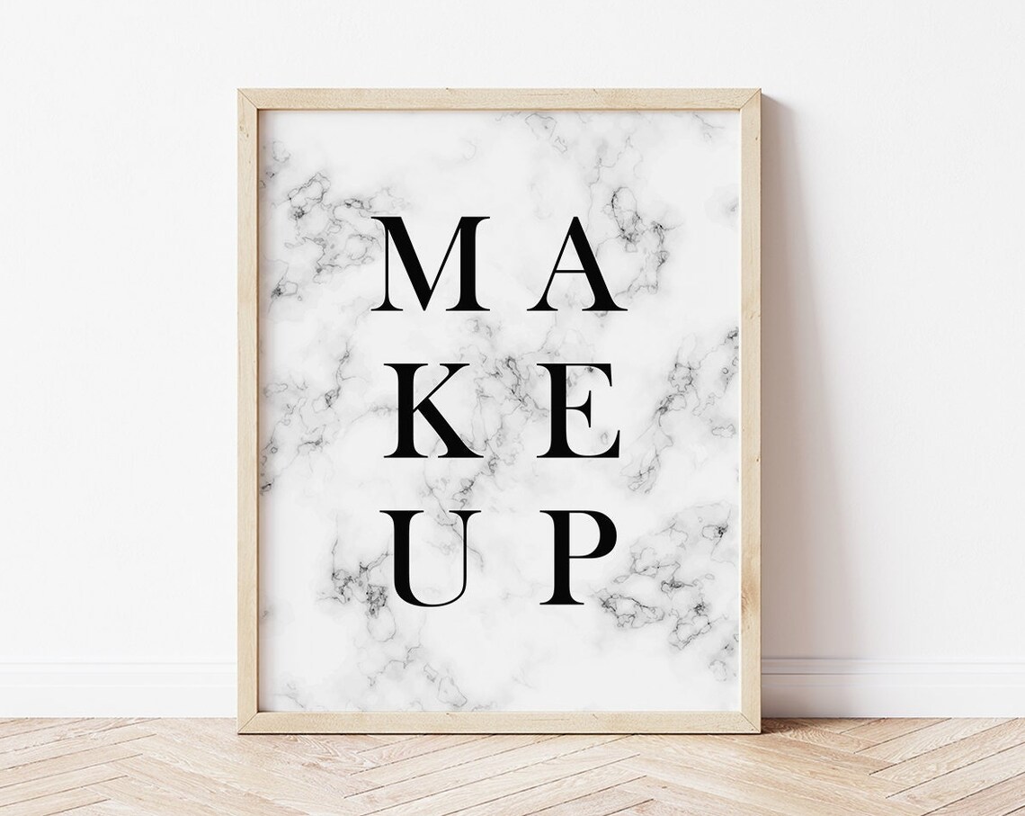 Makeup Marble Beauty Wall Decor Art Print