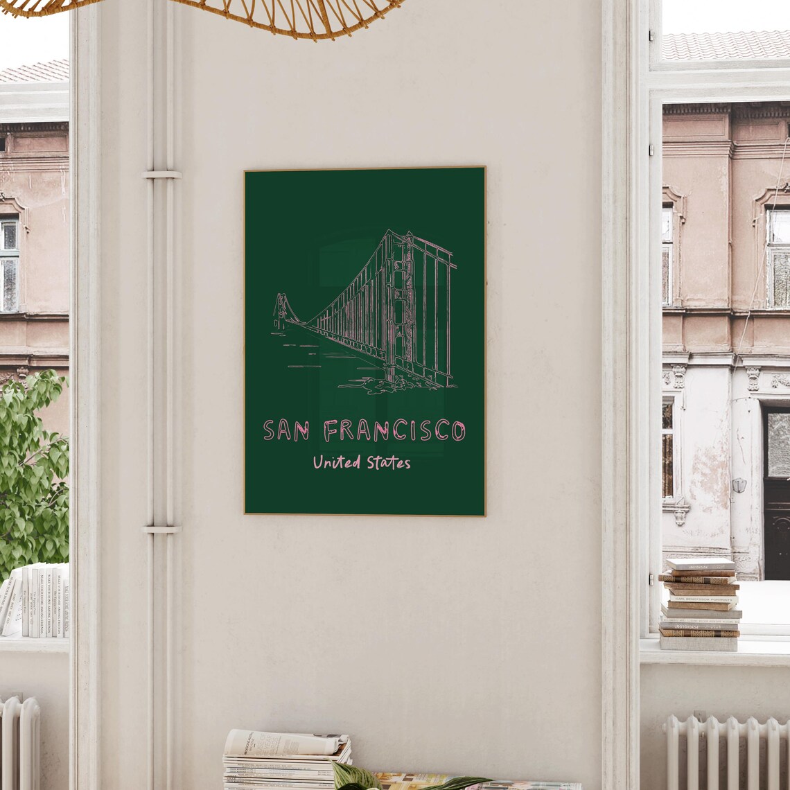 San Francisco Line Drawing Travel Poster - Image 2