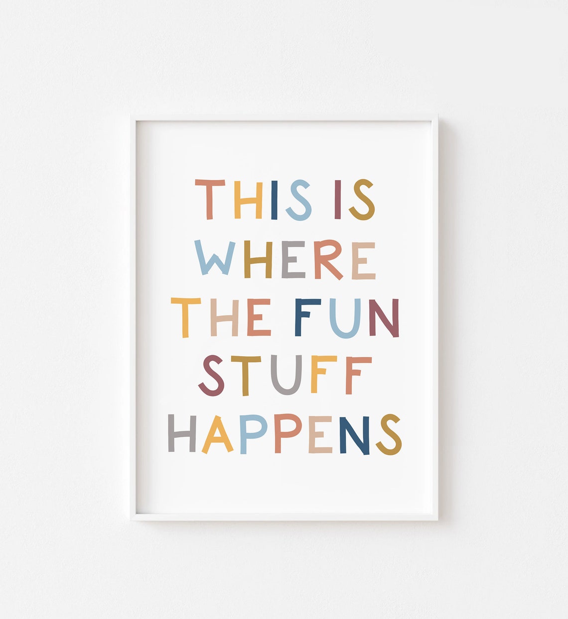This Is Where The Fun Stuff Happens Colorful Playroom Kids Poster - Image 2