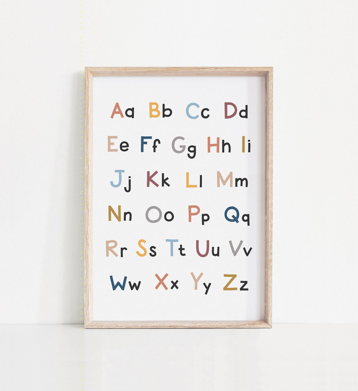 Alphabet Uppercase Lowercase Colorful Letters Educational Poster - Image 2