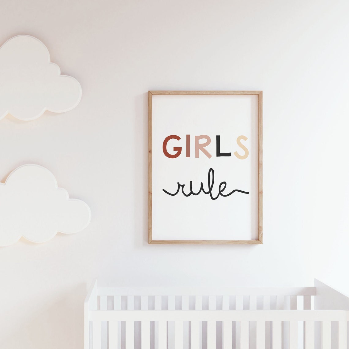 Girls Rule Colorful Lettering Script Quote Girls Bedroom Poster - Image 2