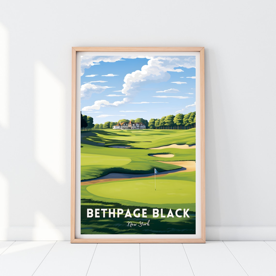 Bethpage Black Golf Course Travel Poster, Golf Print - Image 2