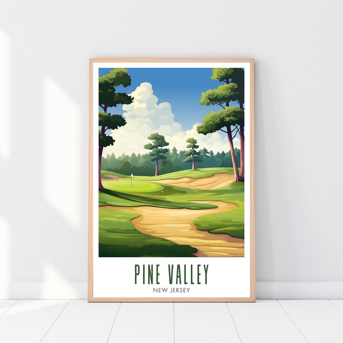 Pine Valley Poster Pine Valley Golf Course Pine Valley Print Golf Course Print Gift For Dad Golf Gift Idea - Image 2