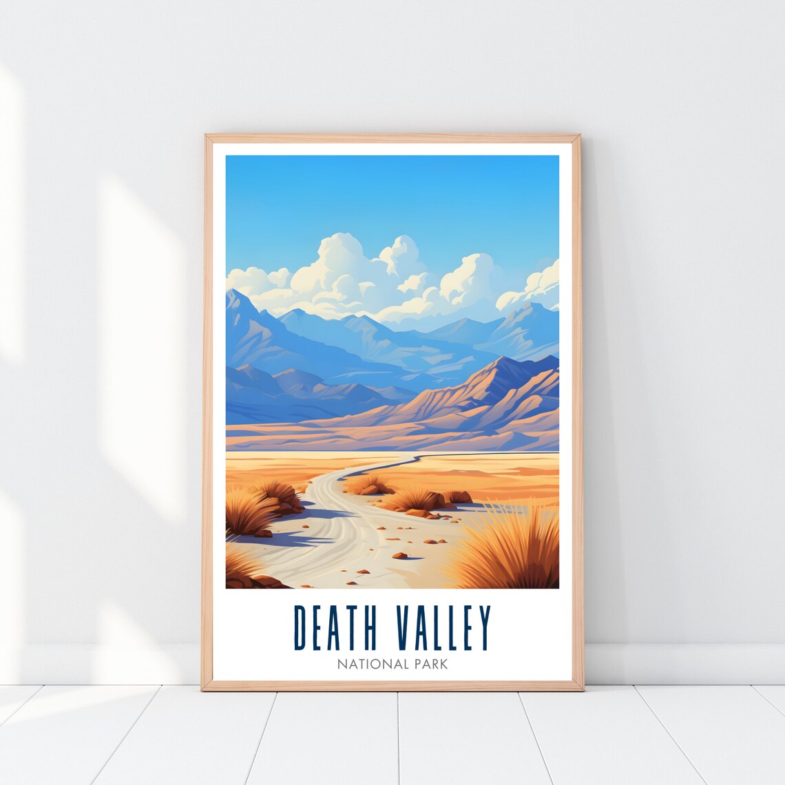 Death Valley National Park Desert Road Minimalist Travel Poster - Image 2