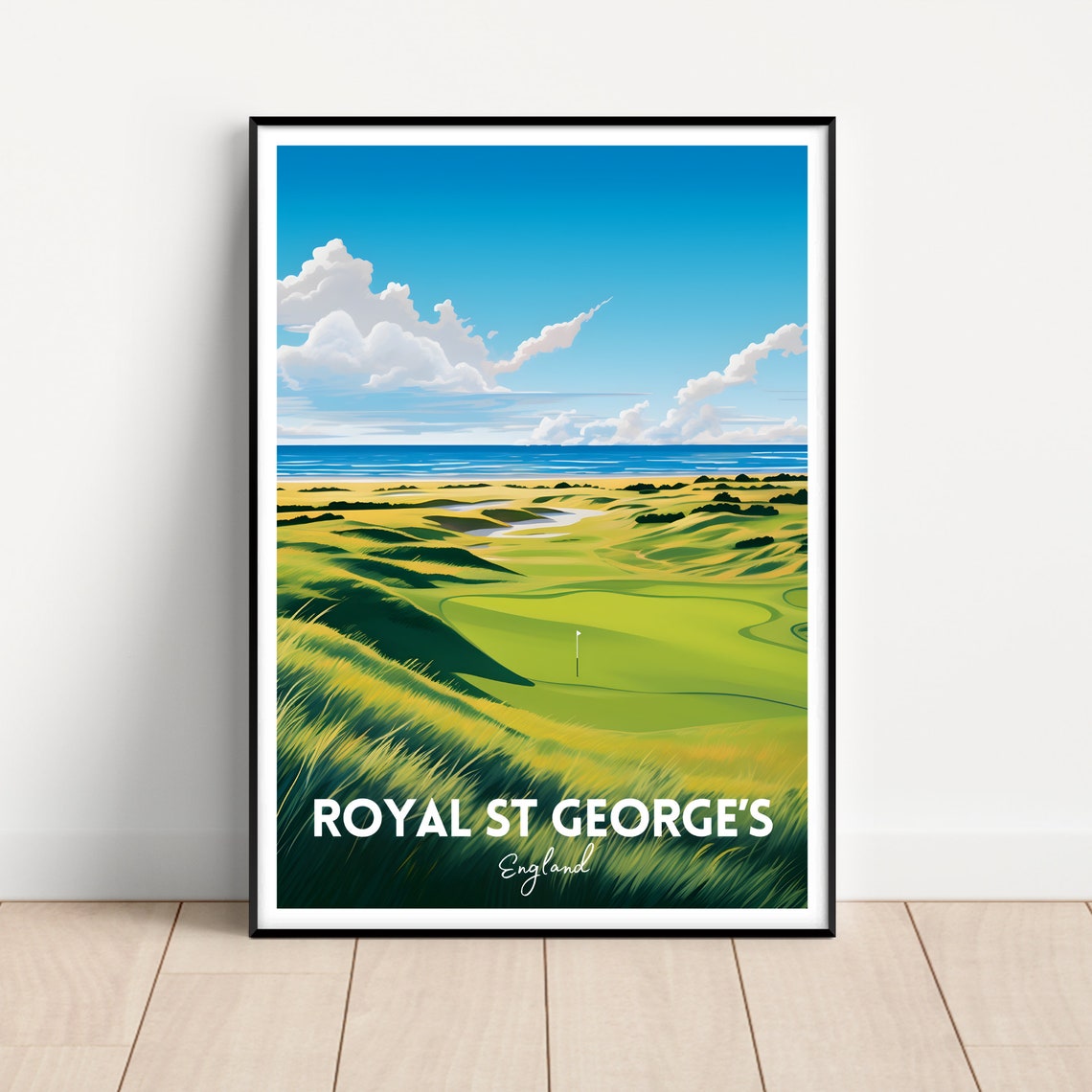 Royal St Georges England Links Golf Course Coastal Travel Poster