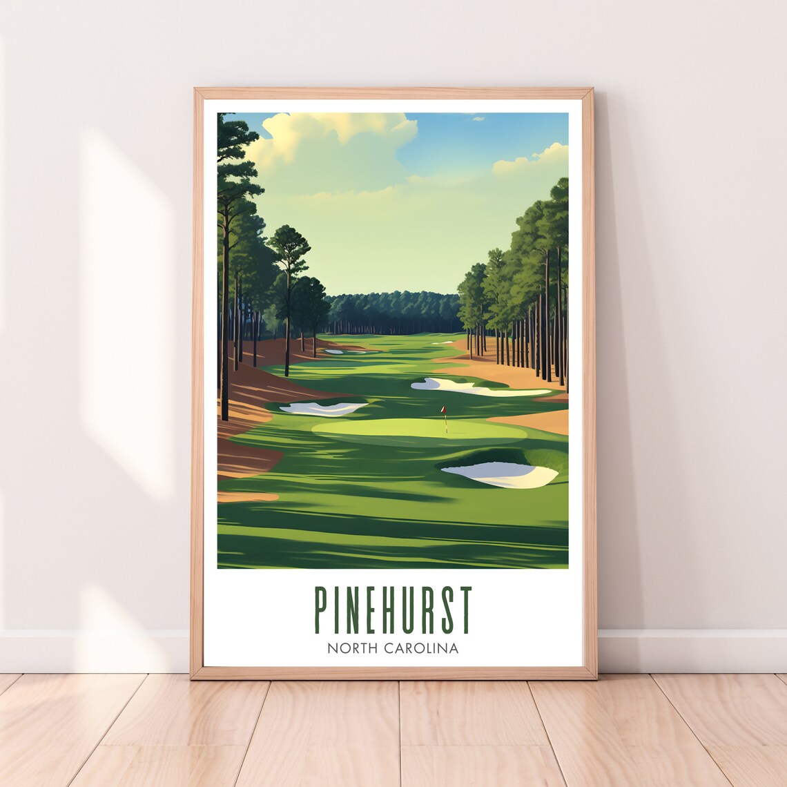 Pinehurst Poster Pinehurst Resort Golf Course Pinehurst Print Golf Course Print Pinehurst Resort Print Golf Gift Idea - Image 2