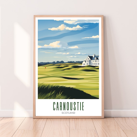 Carnoustie Poster Carnoustie Print British Golf Carnoustie Wall Art Carnoustie Golf Course Golf Gift Scottish Golf Course