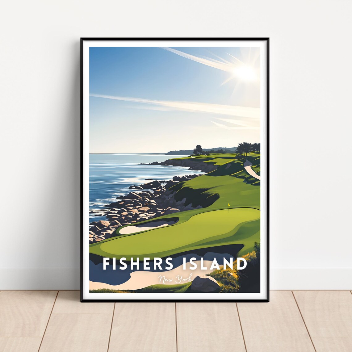 Fishers Island Golf Course Travel Poster