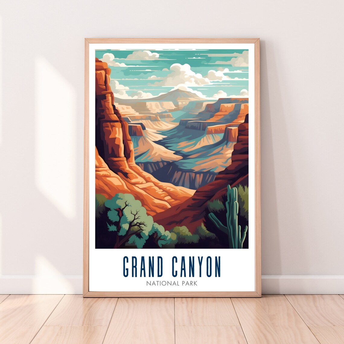Grand Canyon Travel Poster, National Park Wall Art Print