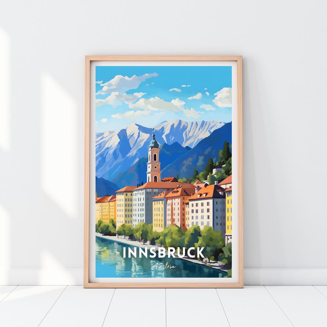 Innsbruck Travel Poster Innsbruck Print Innsbruck Wall Art Austria Print Austria Poster Austria Wall Art Austria Gift Innsbruck Gift - Image 2