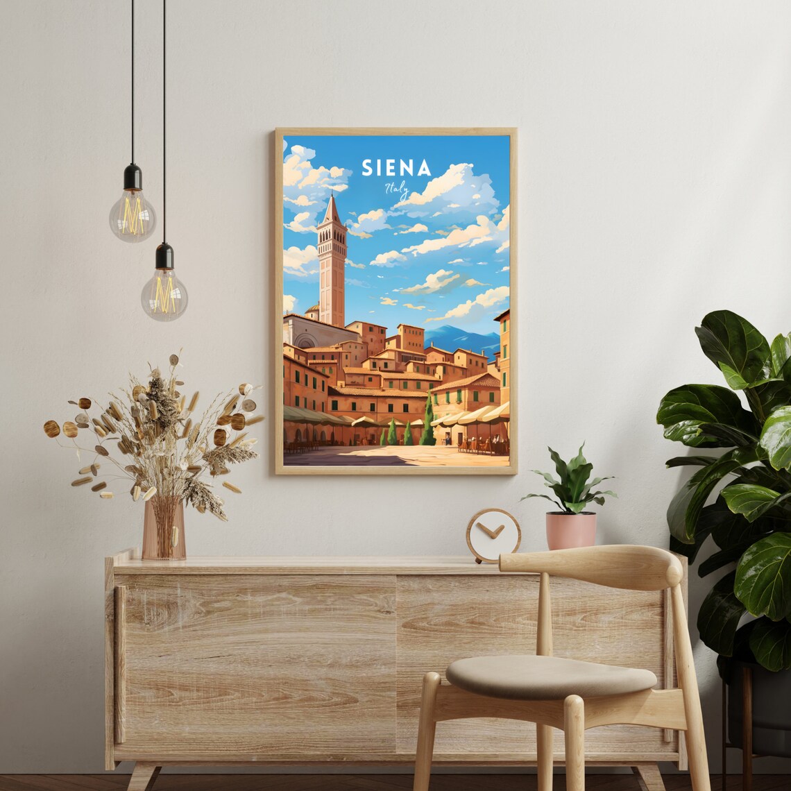 Siena Travel Poster Siena Wall Art Siena Print Tuscany Wall Art Italy Wall Art Siena Gift Tuscany Poster Italy Poster - Image 2