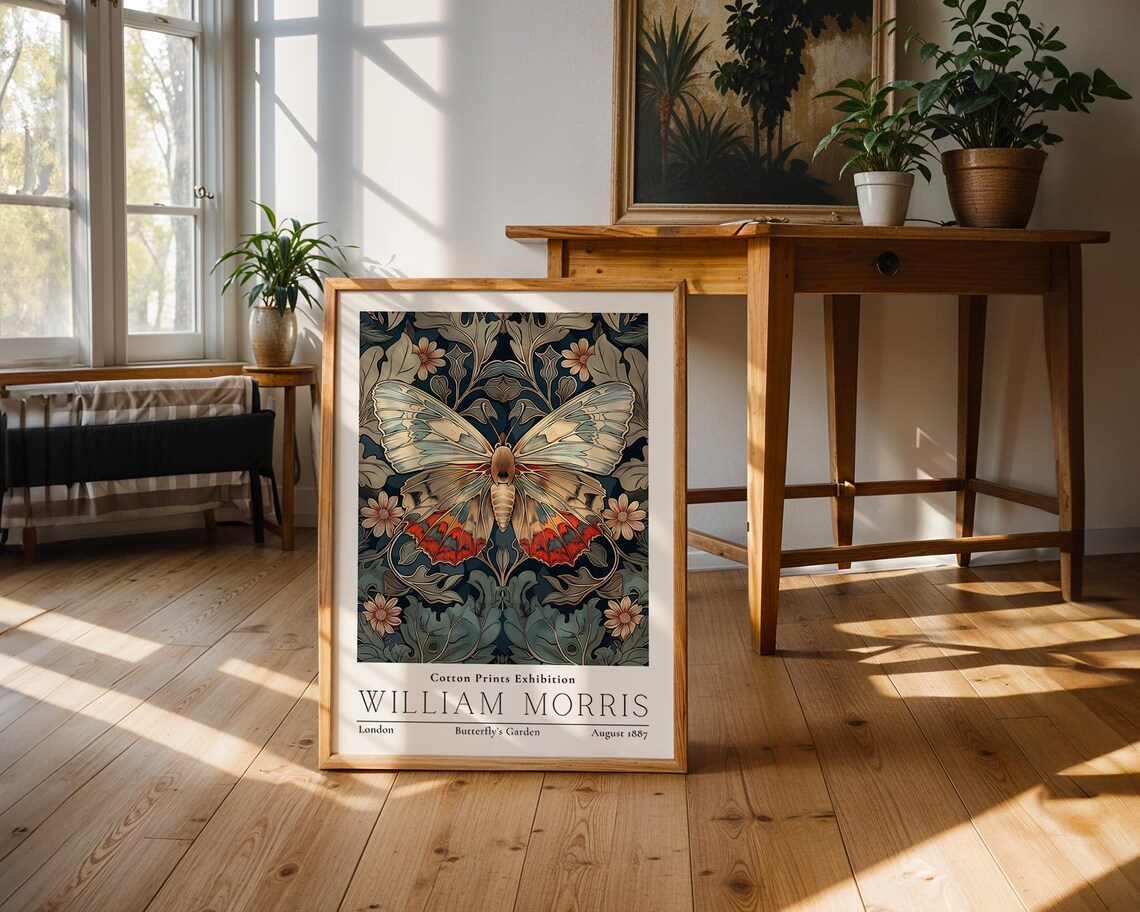 William Morris Butterfly Poster, Vintage Wall Art - Image 2