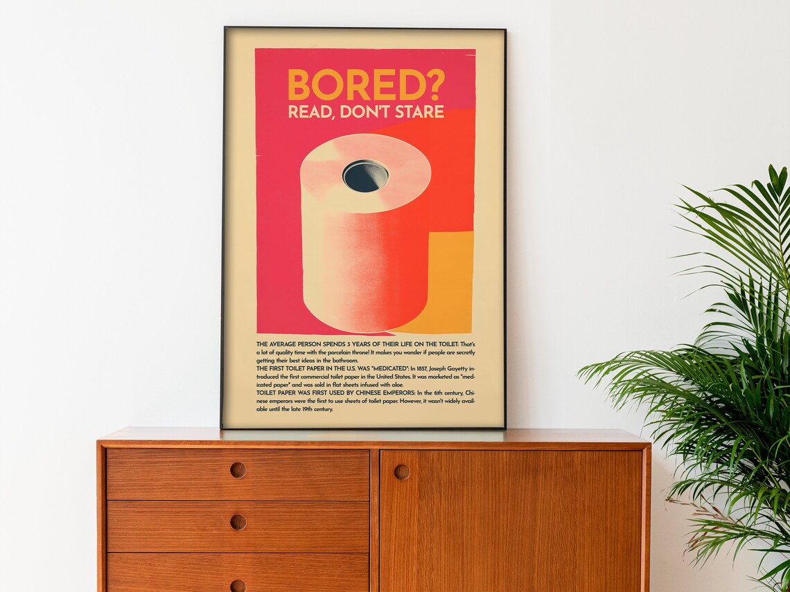 Retro Toilet Bathroom Humor Poster Print - Image 2