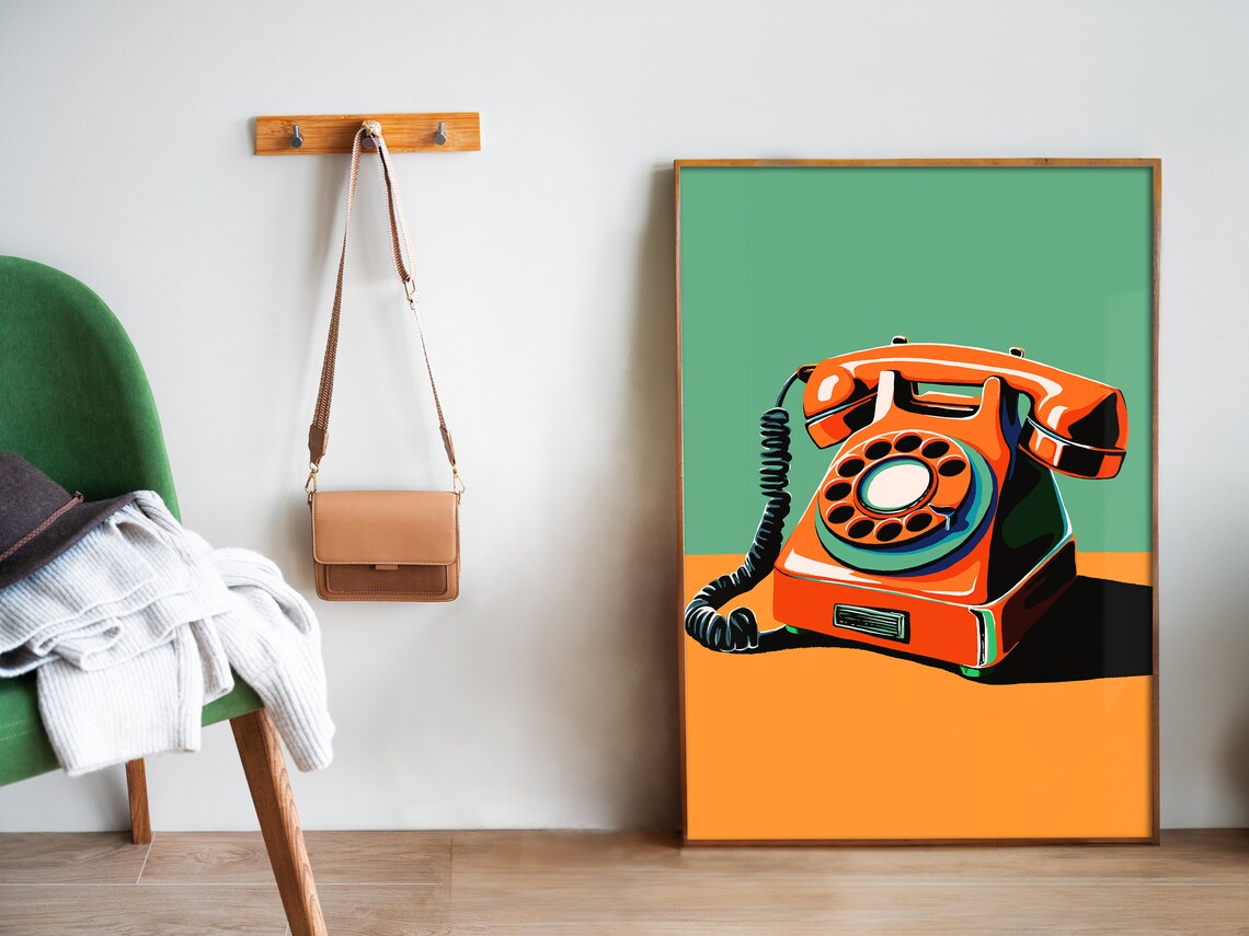 Retro Rotary Phone Art Print, Vintage Telephone - Image 5