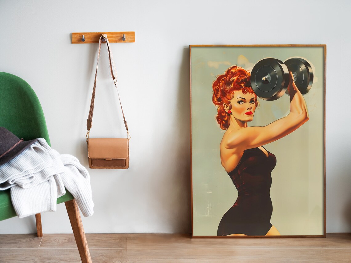 Retro Gym Poster, Fitness Bodybuilding Art Print - Image 5