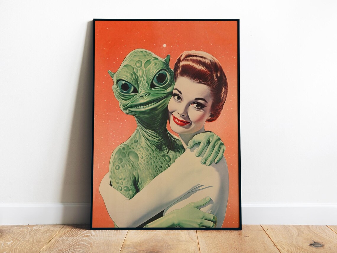 Aliens Vintage Sci Fi Poster, Alien Print