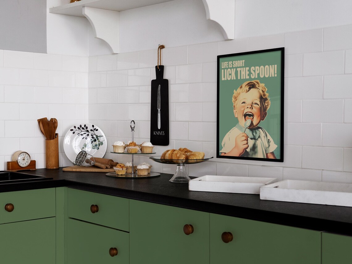 Funny Kitchen Retro Poster, Vintage Kitchen Humor - Image 3