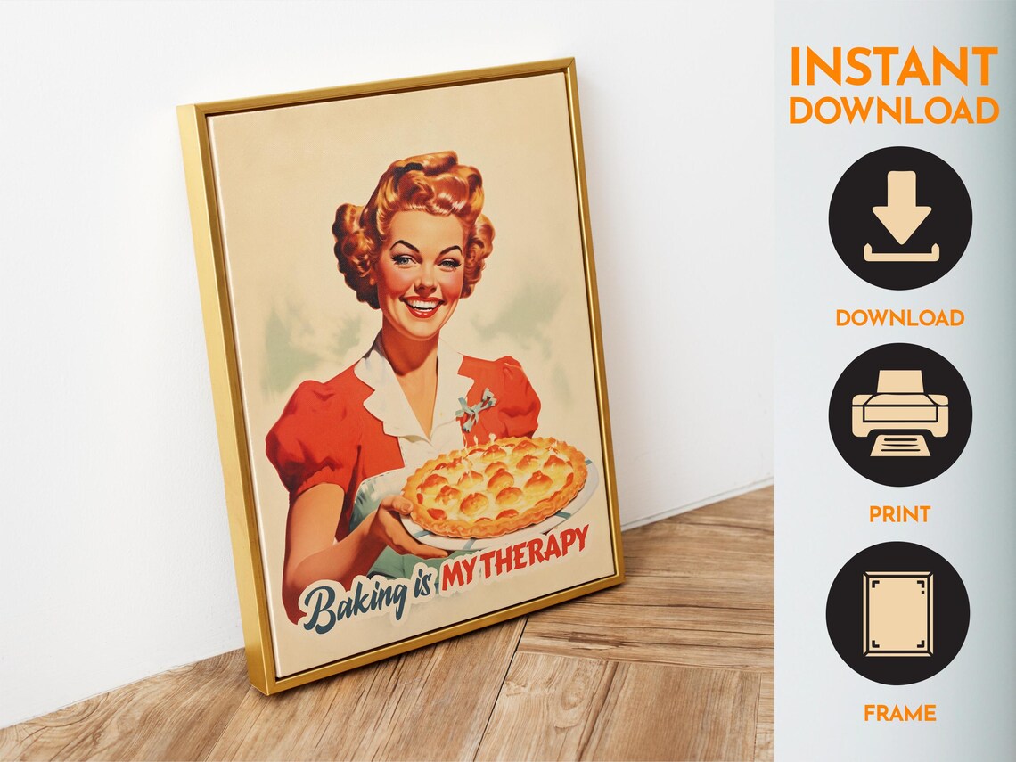 Atomic Age Funny Kitchen Wall Art, Retro Print - Image 6