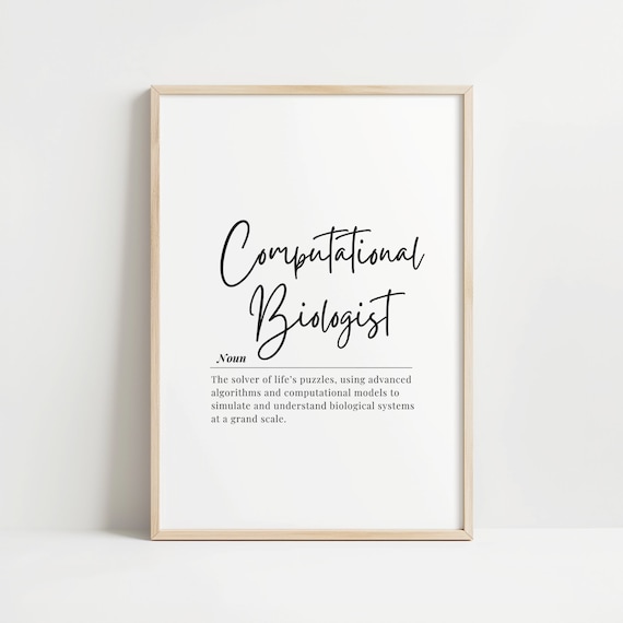 Computational Biologist Definition Typography Science Poster