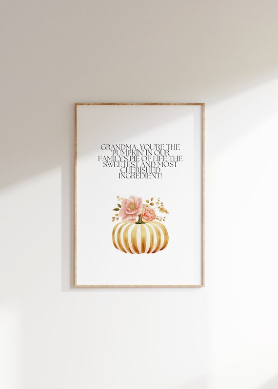 Thanksgiving Gift Art Nana Mimi Halloween For Granny Autumn Decor Grandma Quote Grandmother