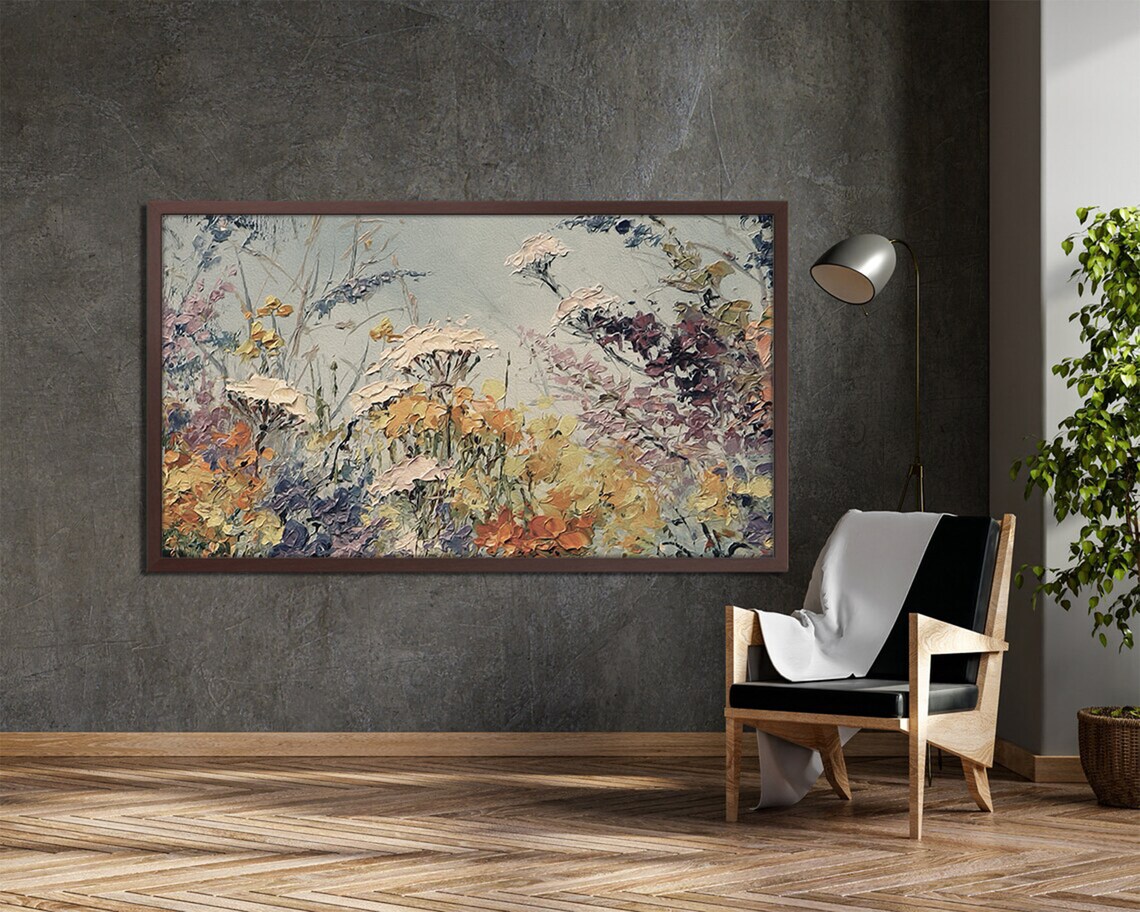 Abstract Floral Spring Flowers Wall Art Print - Image 2