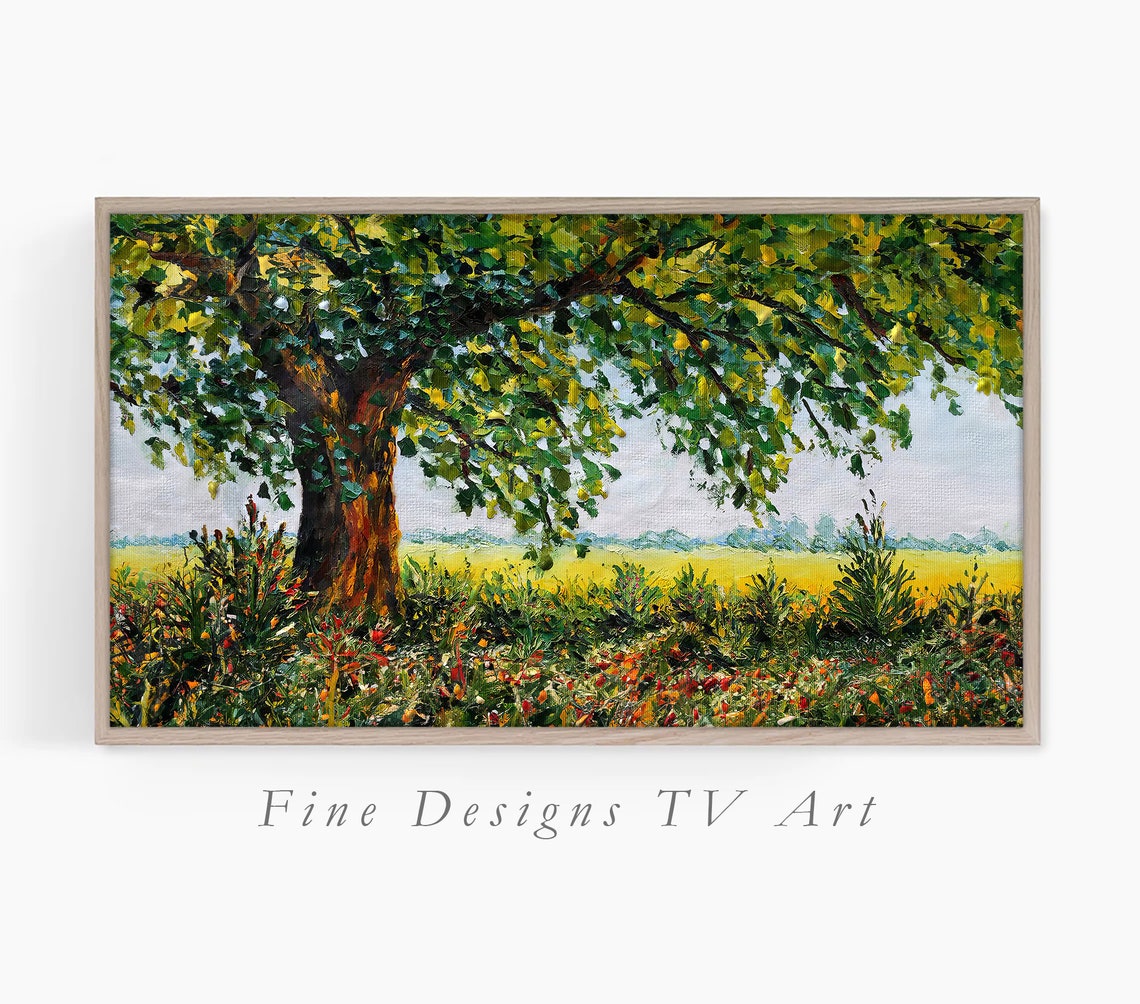 Sunny Summer Meadow Wildflowers White Clouds Blue Sky Landscape Poster
