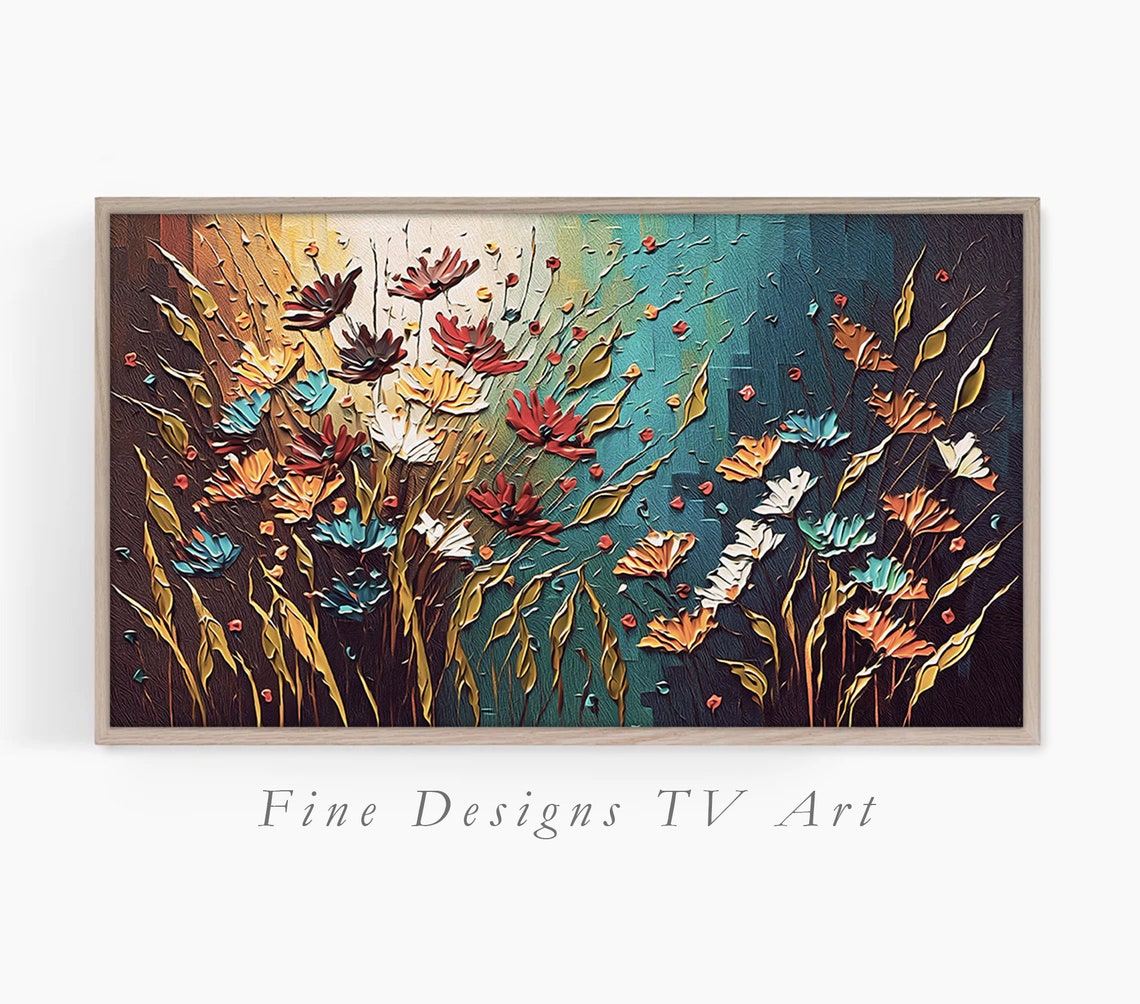 Abstract Floral Beauty Dark Charcoal Gold Elegant Flower Art Poster