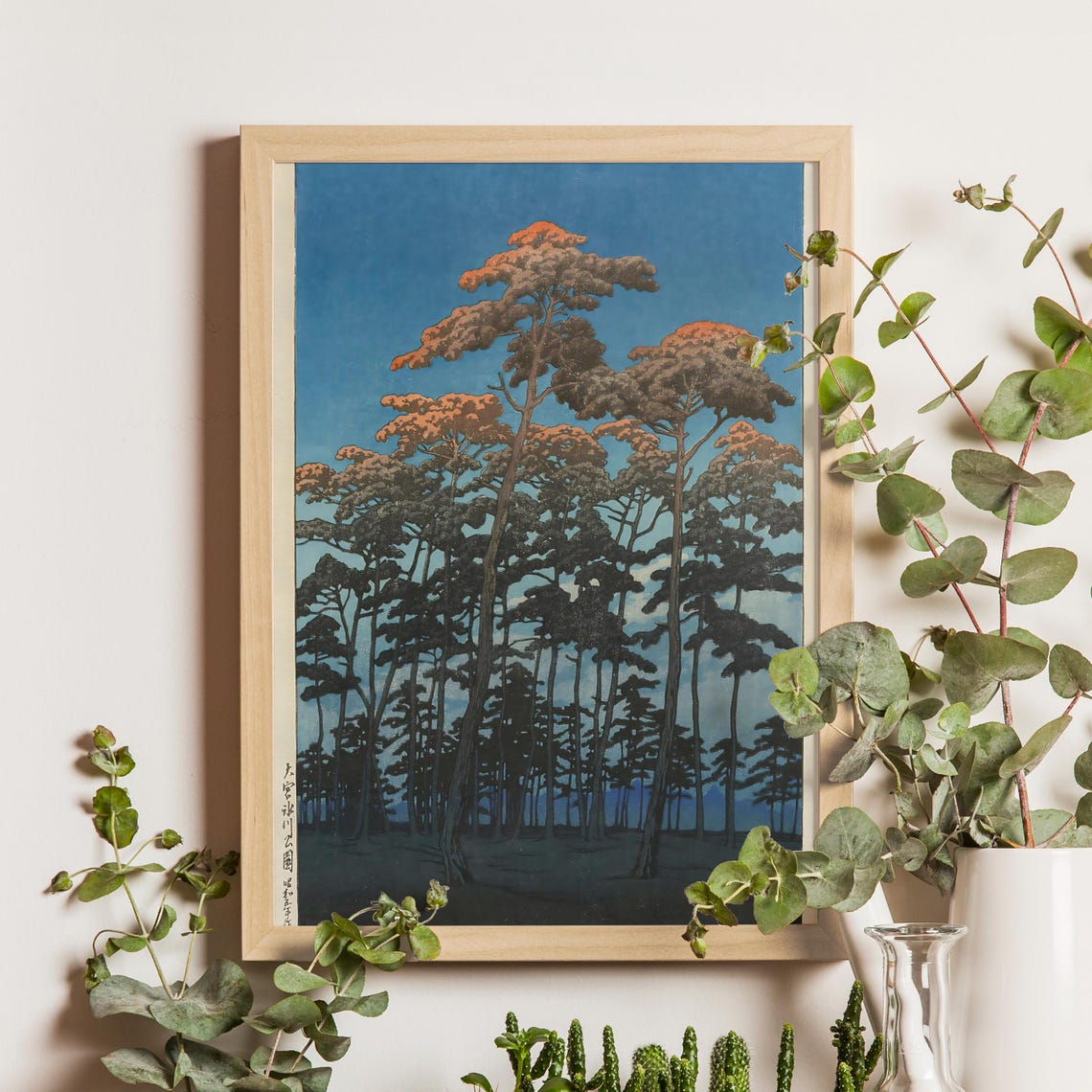 Hikawa Park At Omiya Kawase Hasui 1935 Scenic Japanese Woodblock Print Vintage Landscape Shin Hanga Collectible Art