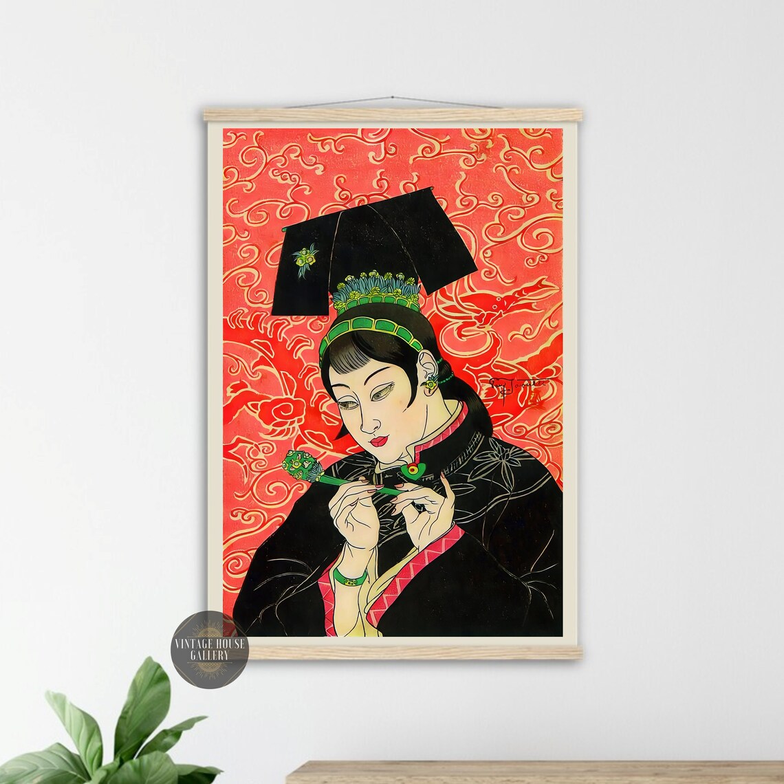 Les Jades Chinois Paul Jacoulet Chinese Beauty Woodblock Poster