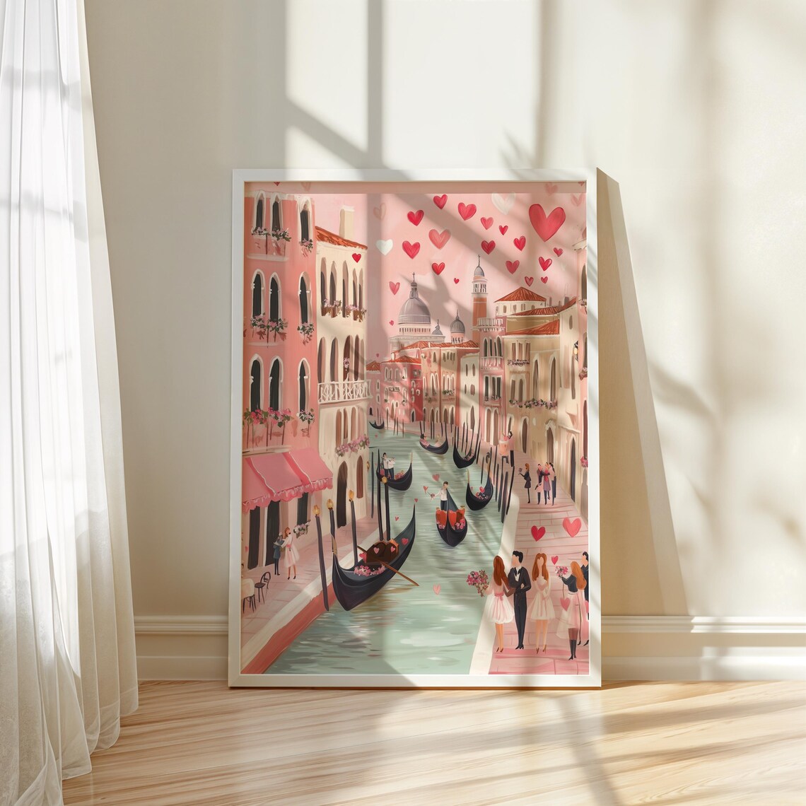 Venice Valentines Day Travel Poster, Romantic Decor - Image 2