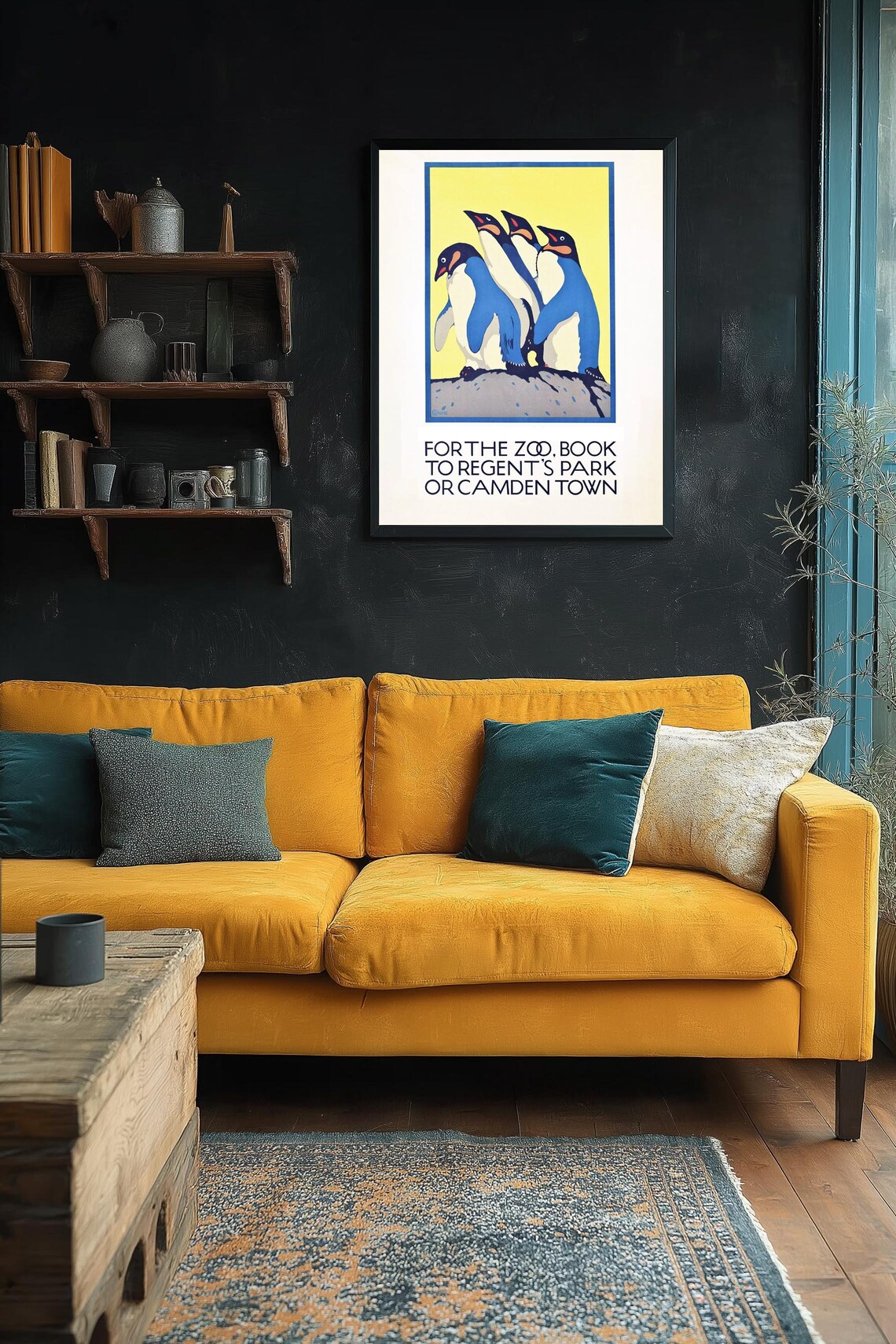 Classic Vintage London Zoo Penguins Travel Advertisement Art Poster - Image 2