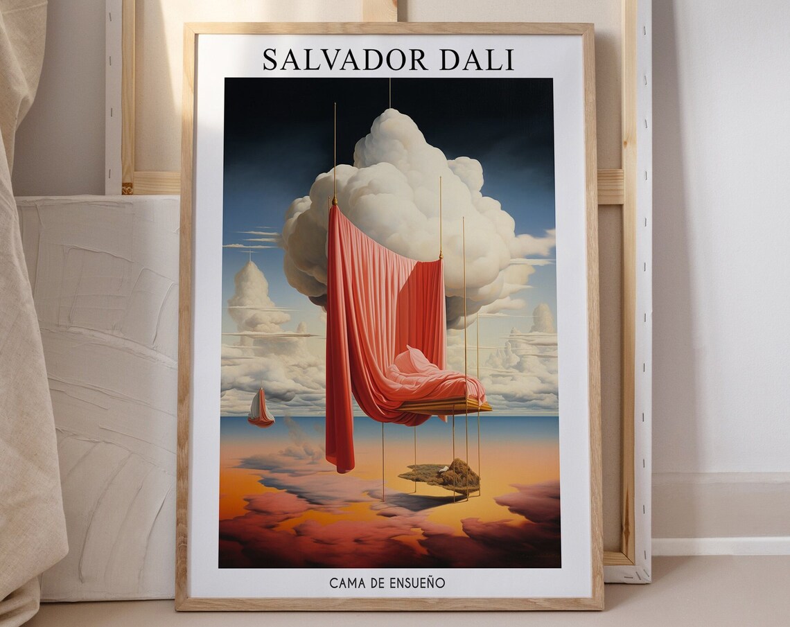 Salvador Dali Print Exhibition Poster Surreal Art Print