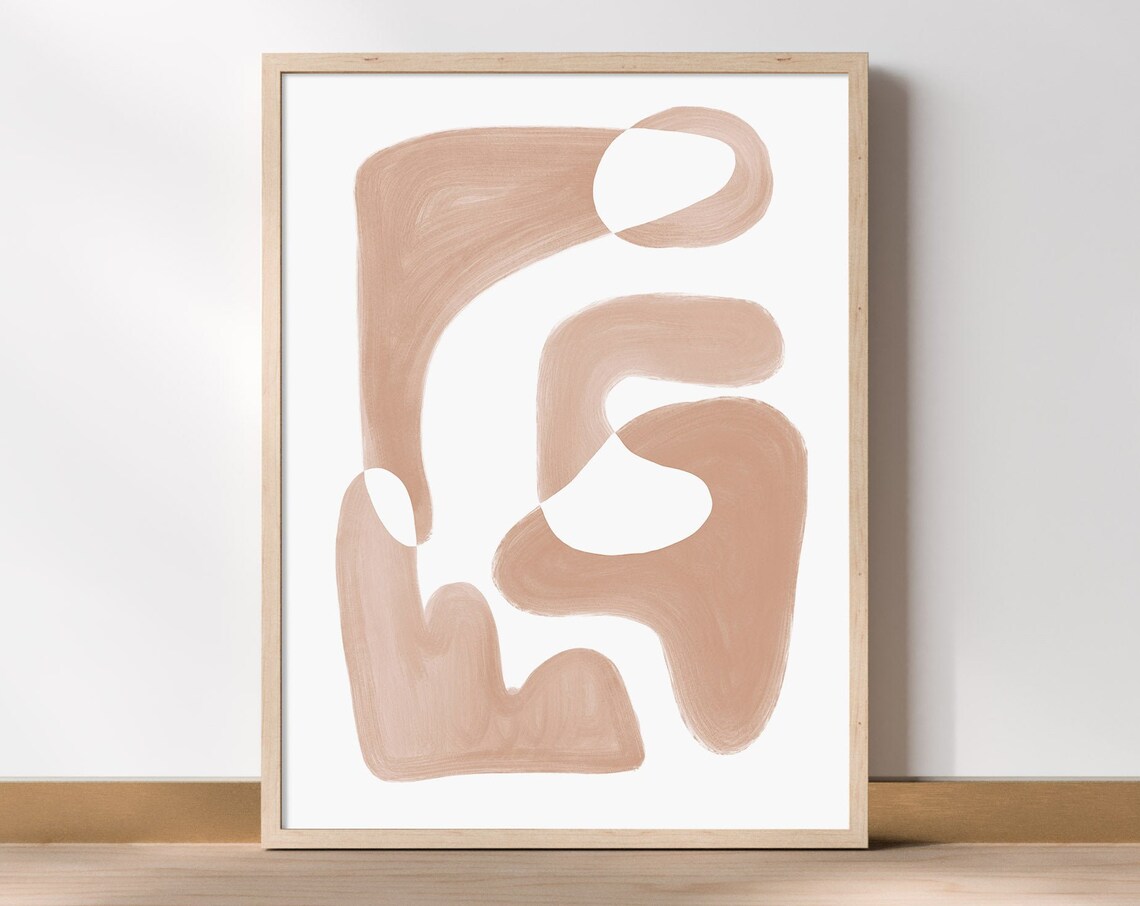 Abstract Geometric Art, Mid-Century Wall Art Print