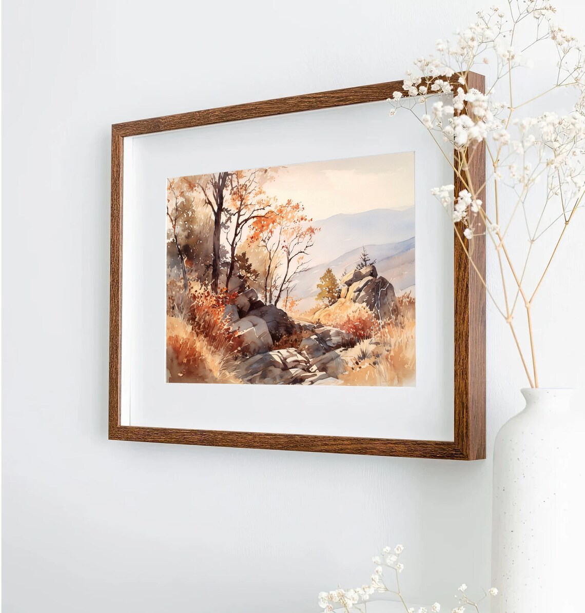 Shenandoah National Park Autumn Rocks Hazy Blue Ridges Poster - Image 4