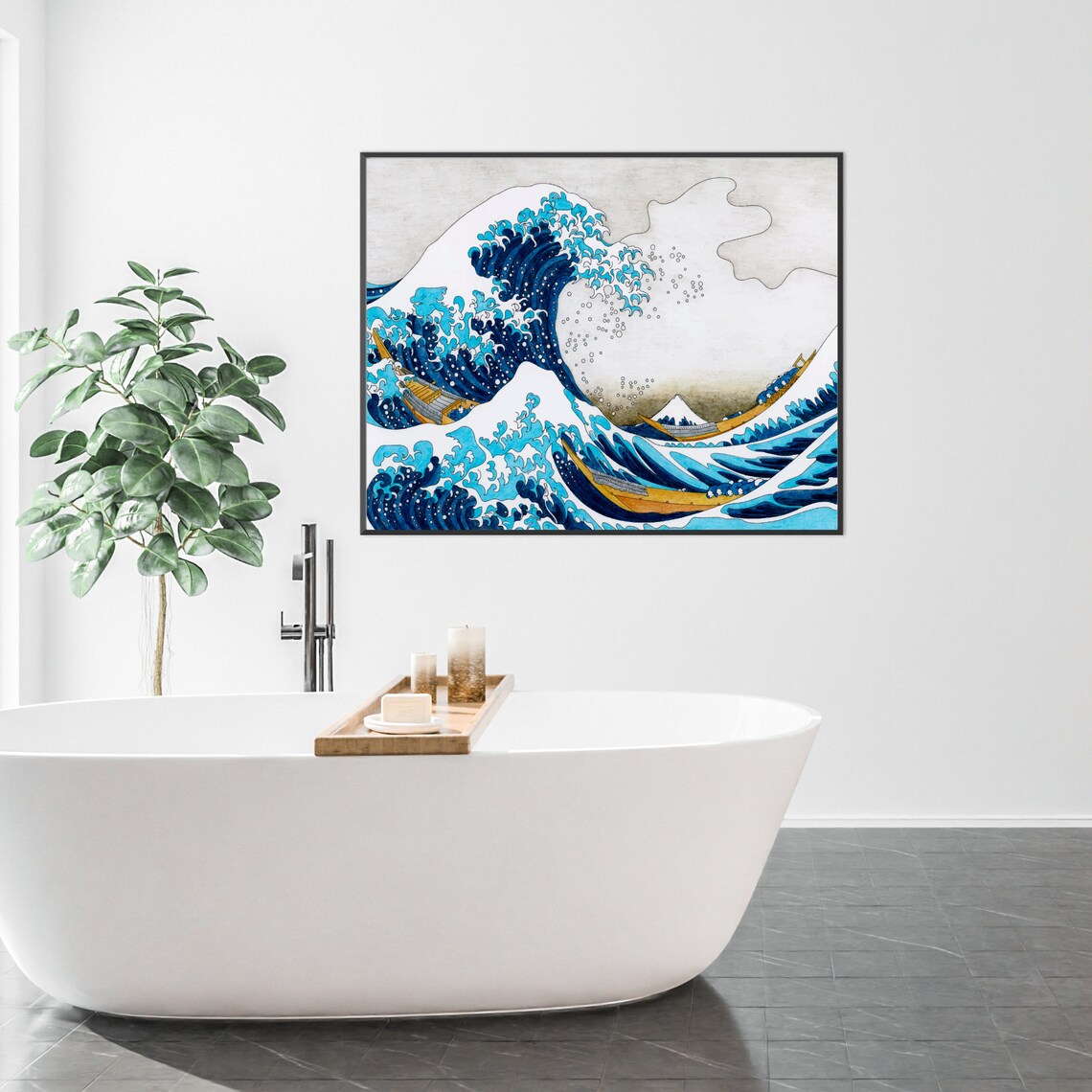 Hokusai Great Wave Off Kanagawa Japanese Ocean Woodblock Art Poster - Image 2