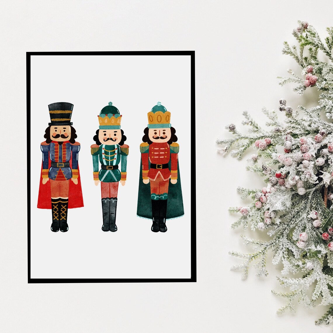 Nutcracker Christmas Wall Art Print, Holiday Decor - Image 2