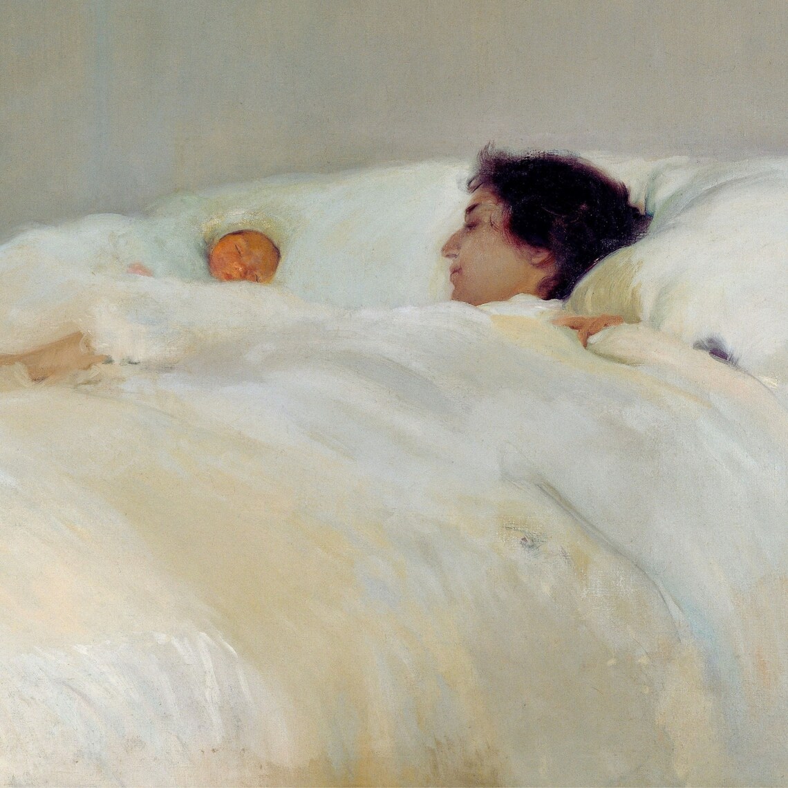 Mother and Child Portrait, Vintage Woman Art Print - Image 2