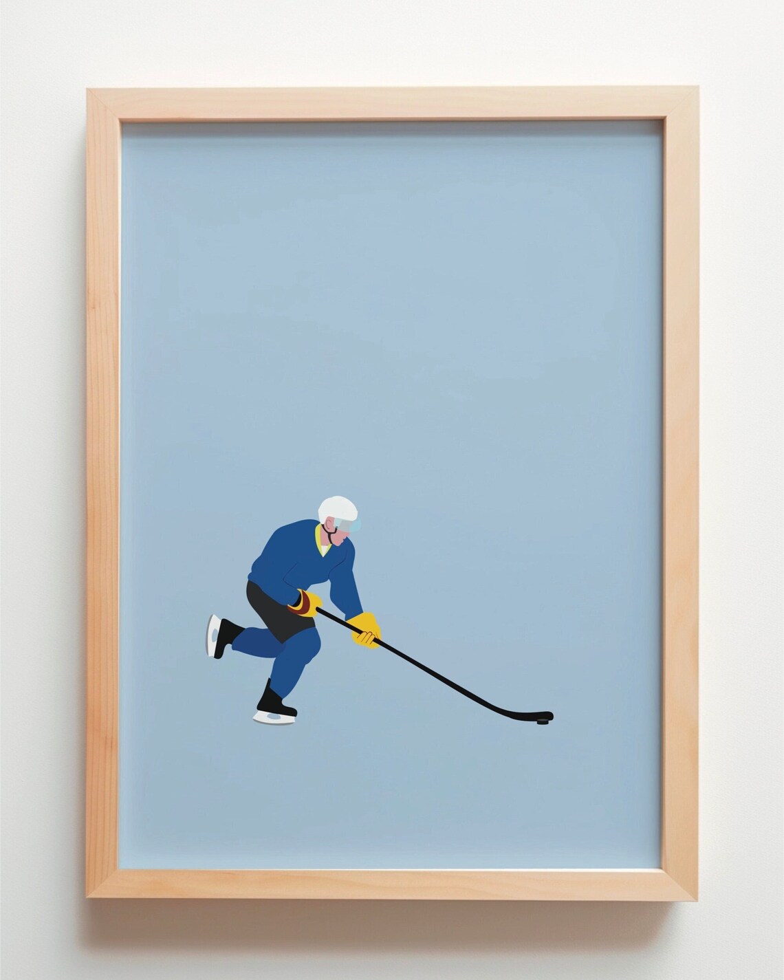 Ice Hockey Player Minimal Modern Art Print - Image 2