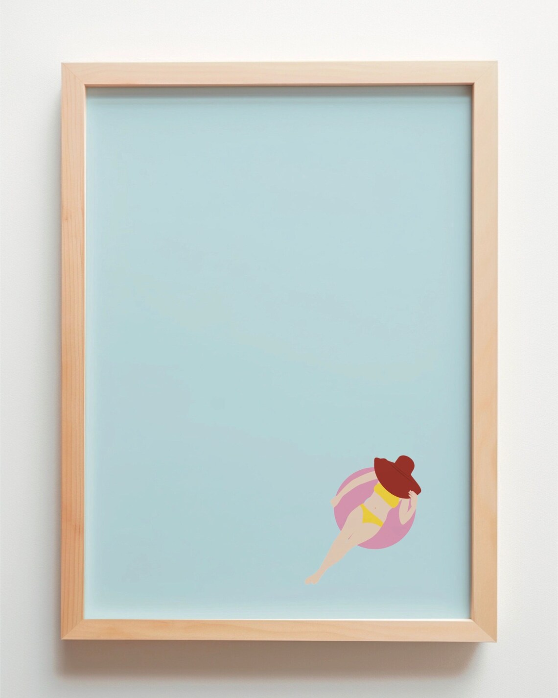 Pool Lady Poster No. 2, Minimal Modern Art Print - Image 2