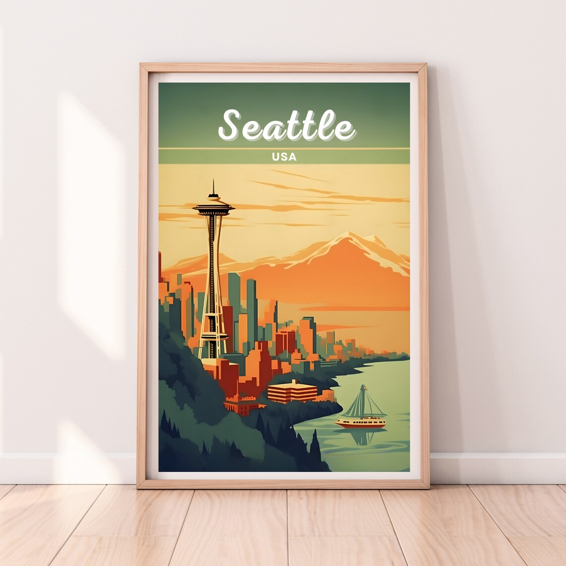 Seattle Travel Poster, City Wall Art Print - Image 2