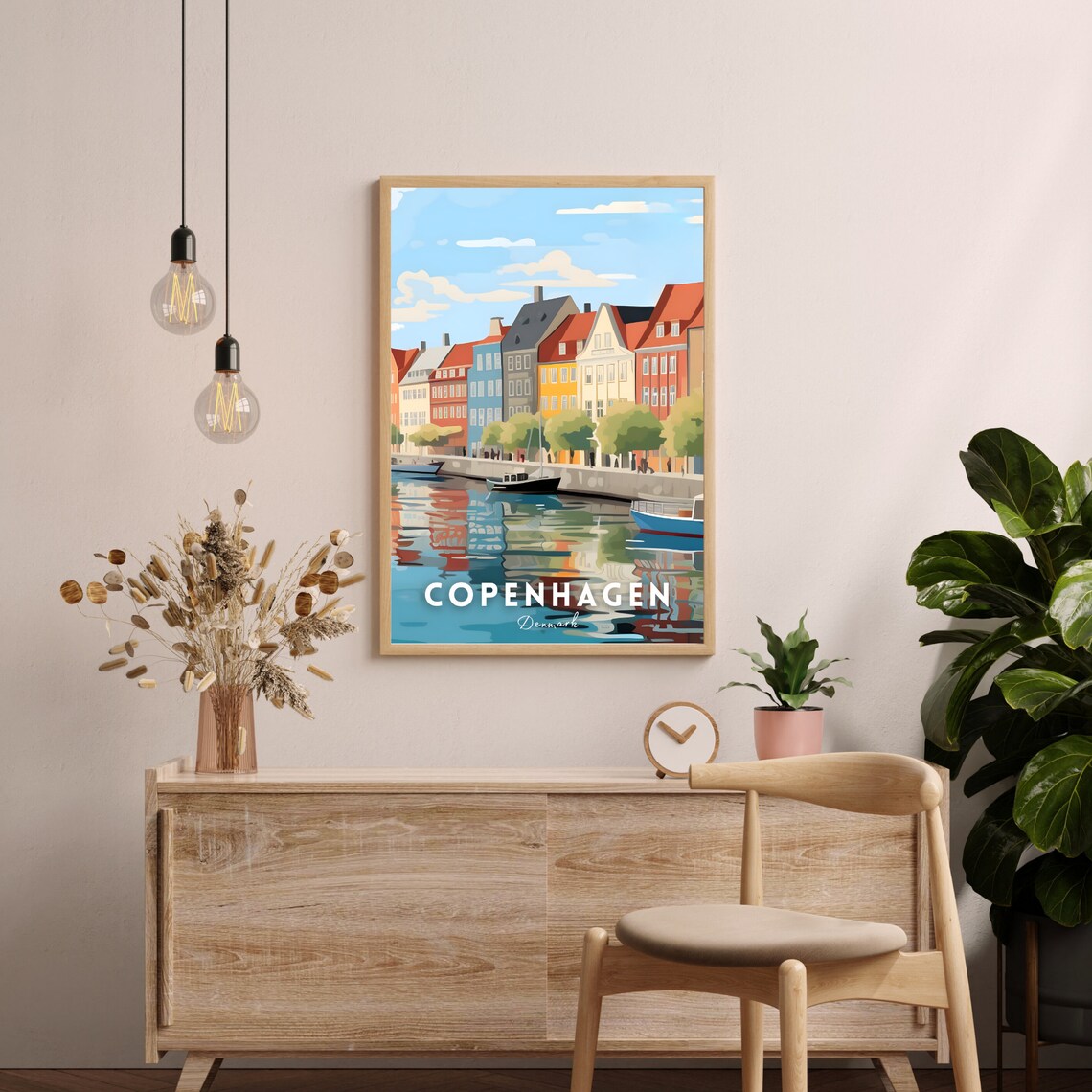 Copenhagen Travel Poster, European City Art Print - Image 2