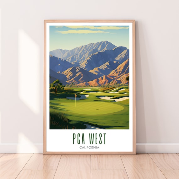 Pga West Poster Pga West Golf Course Pga West Print Golf Course Print Golf Gift Idea Gift For Golfer Golf Wall Art