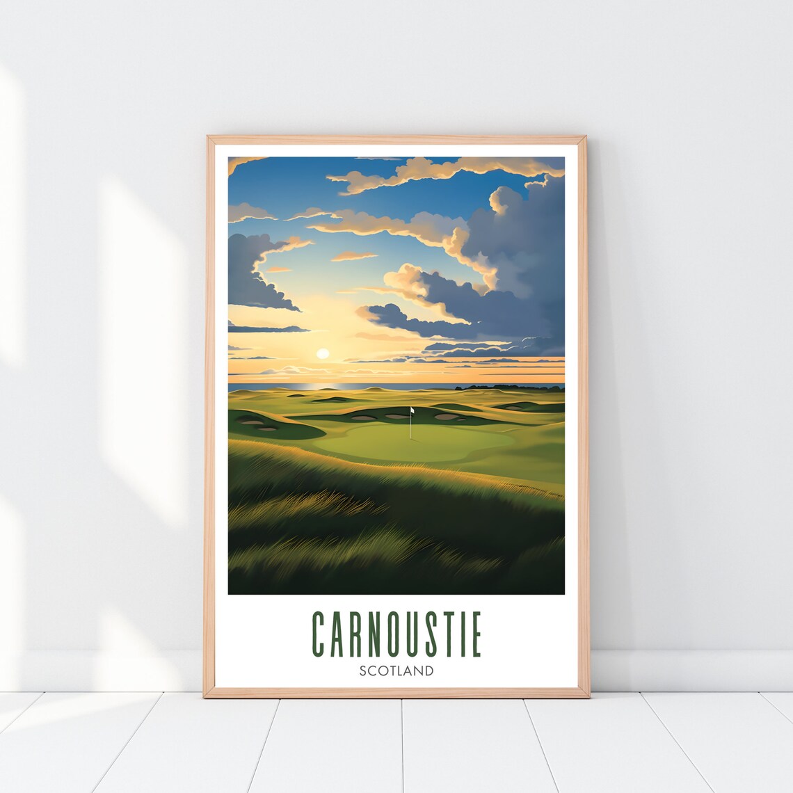Carnoustie Poster Carnoustie Print British Golf Carnoustie Wall Art Carnoustie Golf Course Golf Gift Scottish Golf Course - Image 2