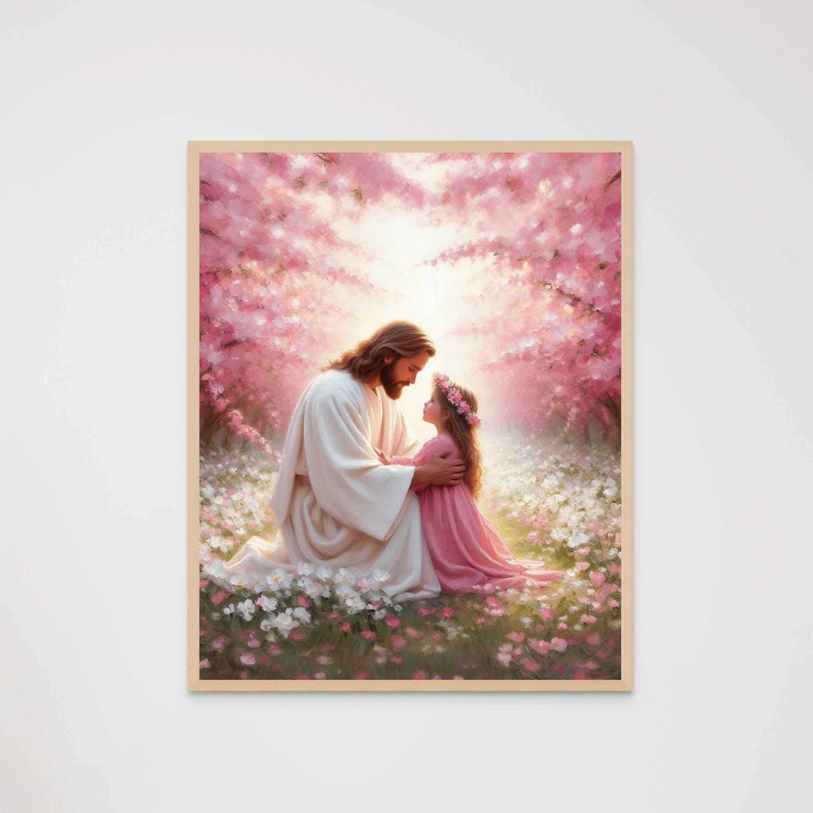 A Little Faith Modern Christian Art Jesus With Girl Jesus Wall Art Lds Art Bible Art Jesus And Children Art Jesus And Kids Jesus Art