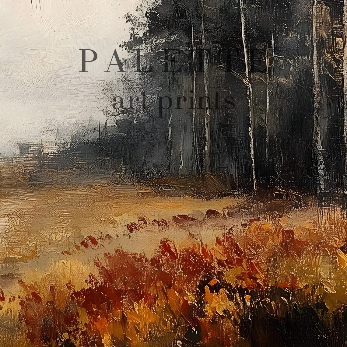 Golden Autumn Pathway Through Birch Trees Fall Colors Poster - Image 2