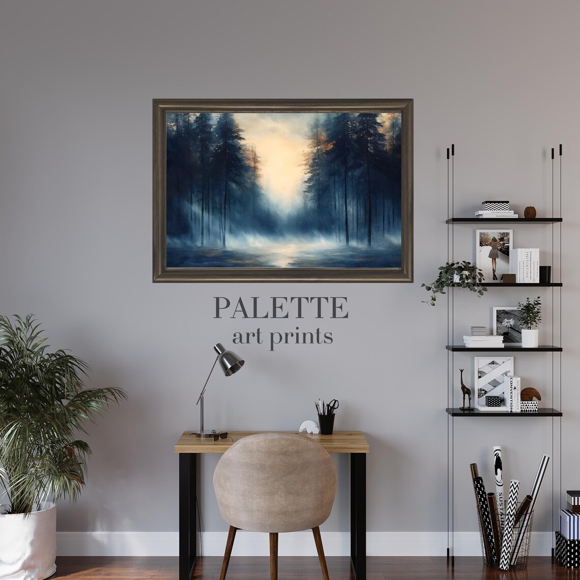 Misty Forest Sunrise, Tranquil Morning Landscape - Image 3