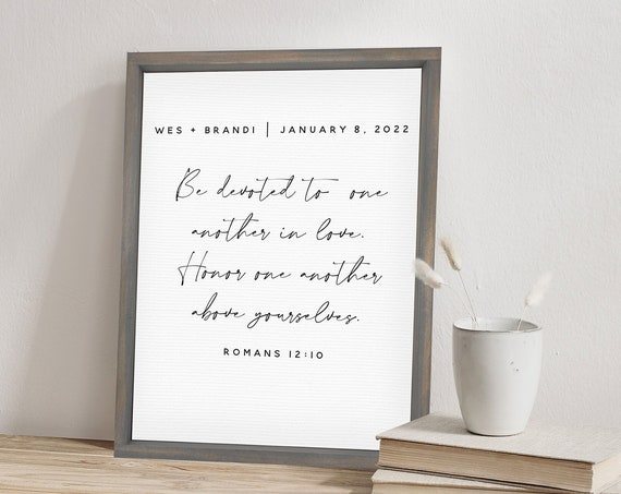 Customized Wedding Gift Bible Verse Wall Art