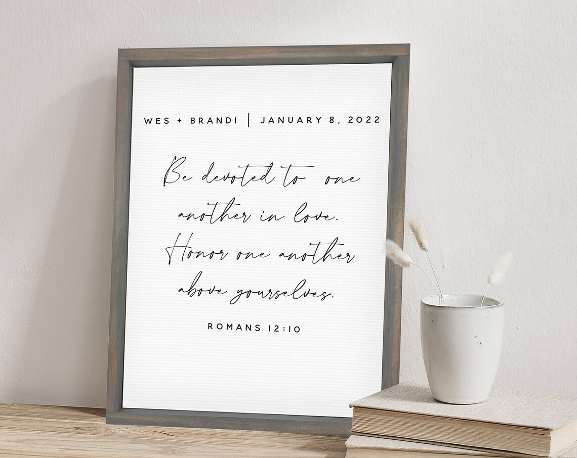 Customized Wedding Gift Bible Verse Wall Art