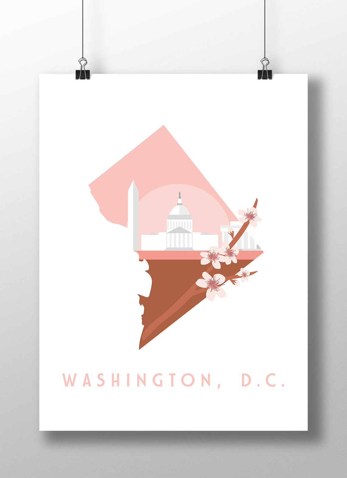 Washington DC Minimalist Poster Print