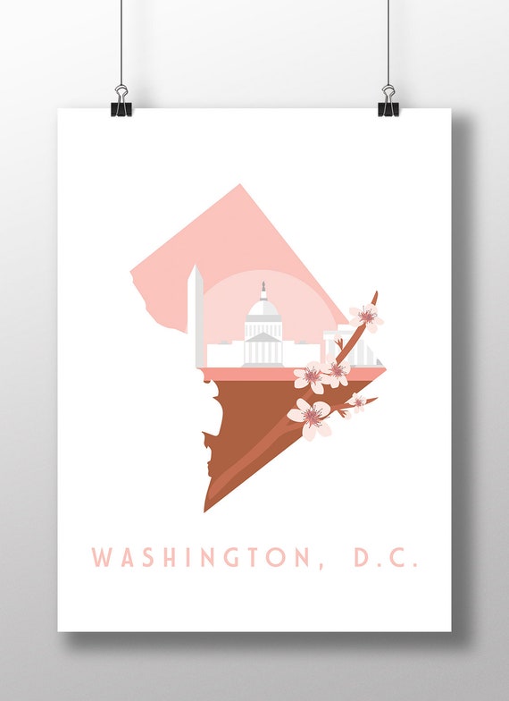 Washington DC Minimalist Poster Print